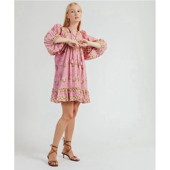 Cleobella Dresses & Skirts - ANTHROPOLOGIE $198 Cleobella Magdalena Wildflower Mini Tunic Dress Size Medium